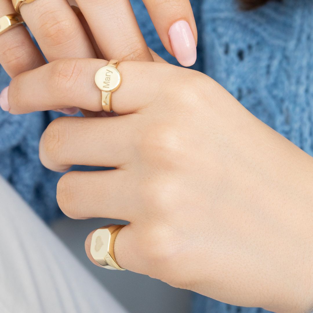 Personalized Signet Name Ring