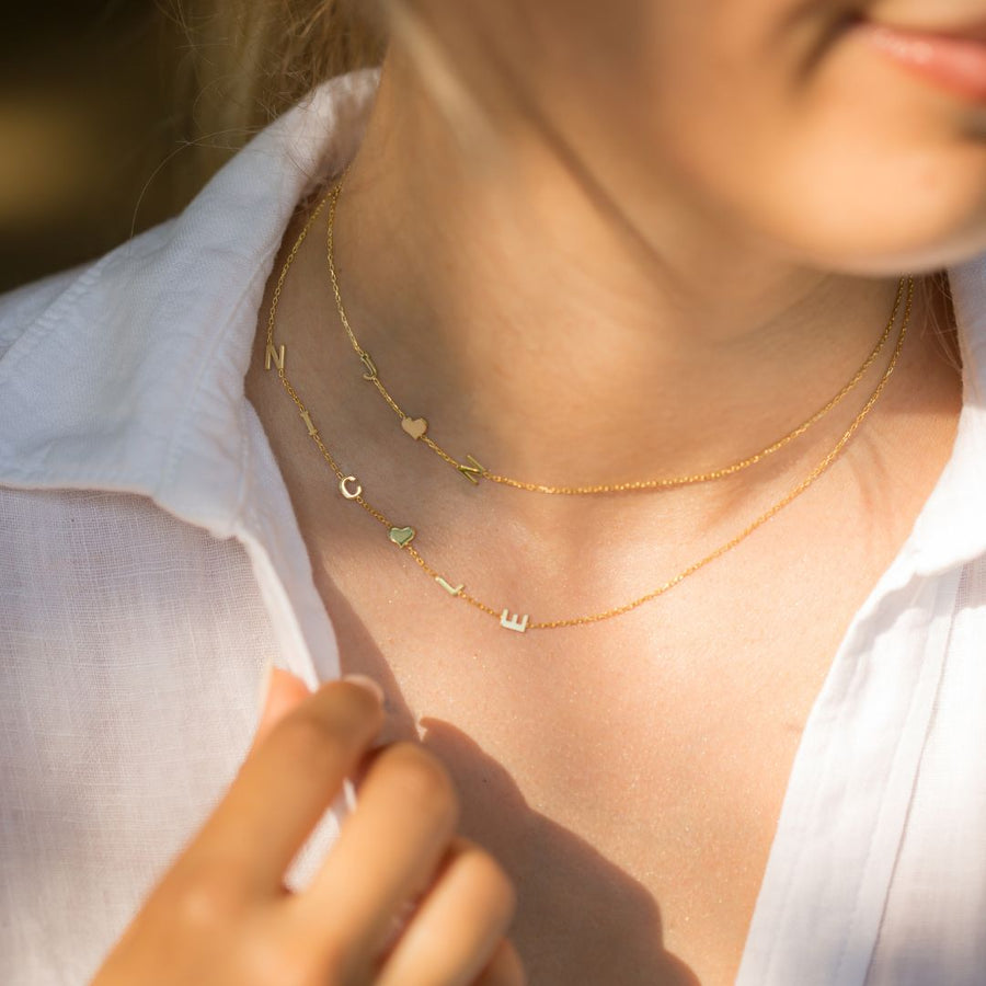 Sideways Letter Necklace