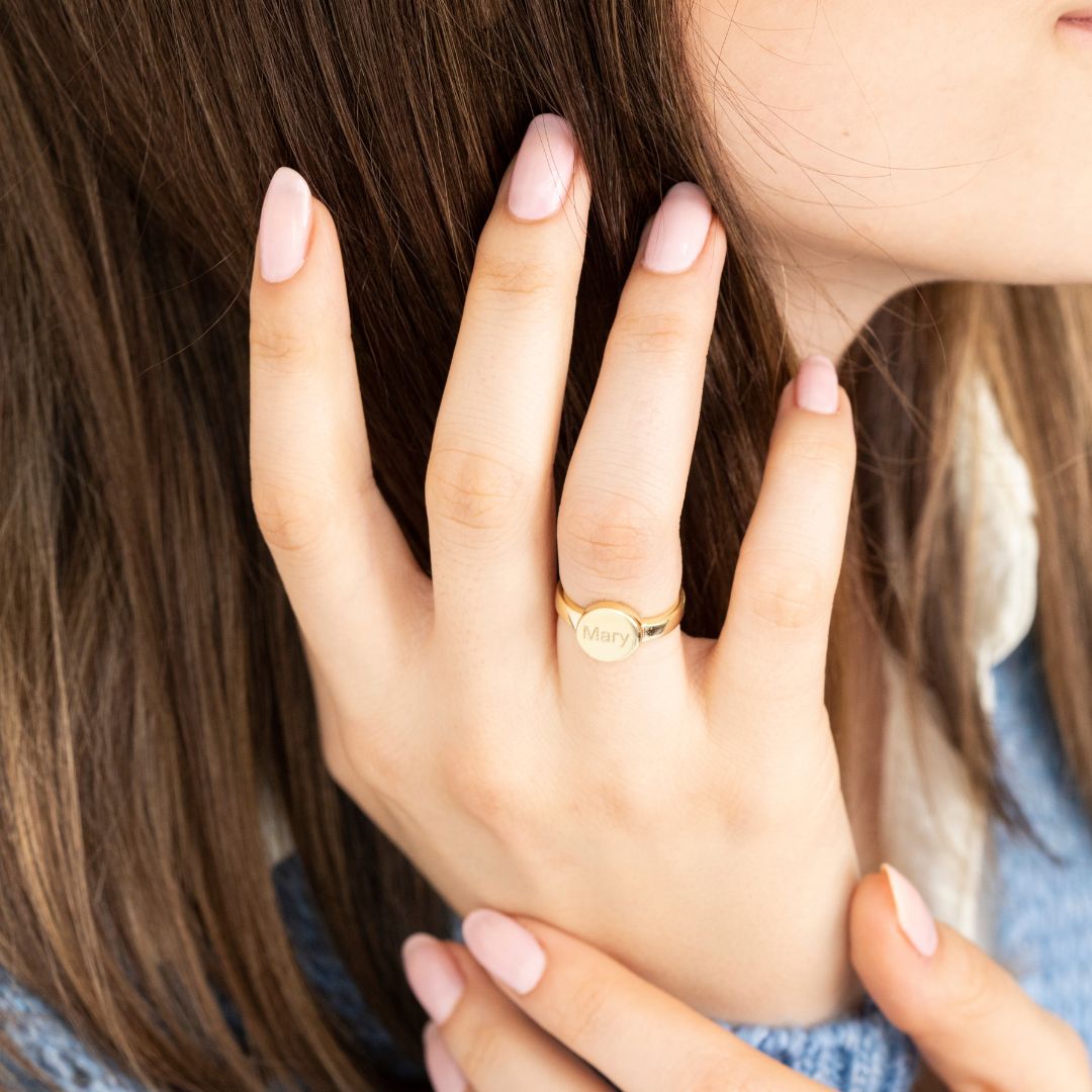 Personalized Signet Name Ring